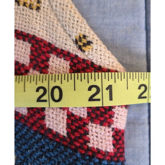 Vtg Sugar Street Weevers Knit Vest Lrg 100% Cotton Made USA Sunflowers Lady Bug - Picture 10 of 11